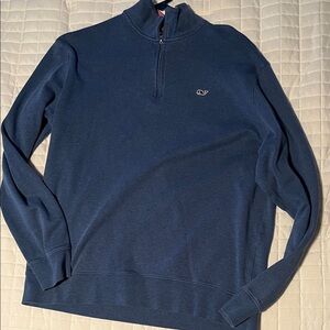 Men's Blue Half-Zip Sweater